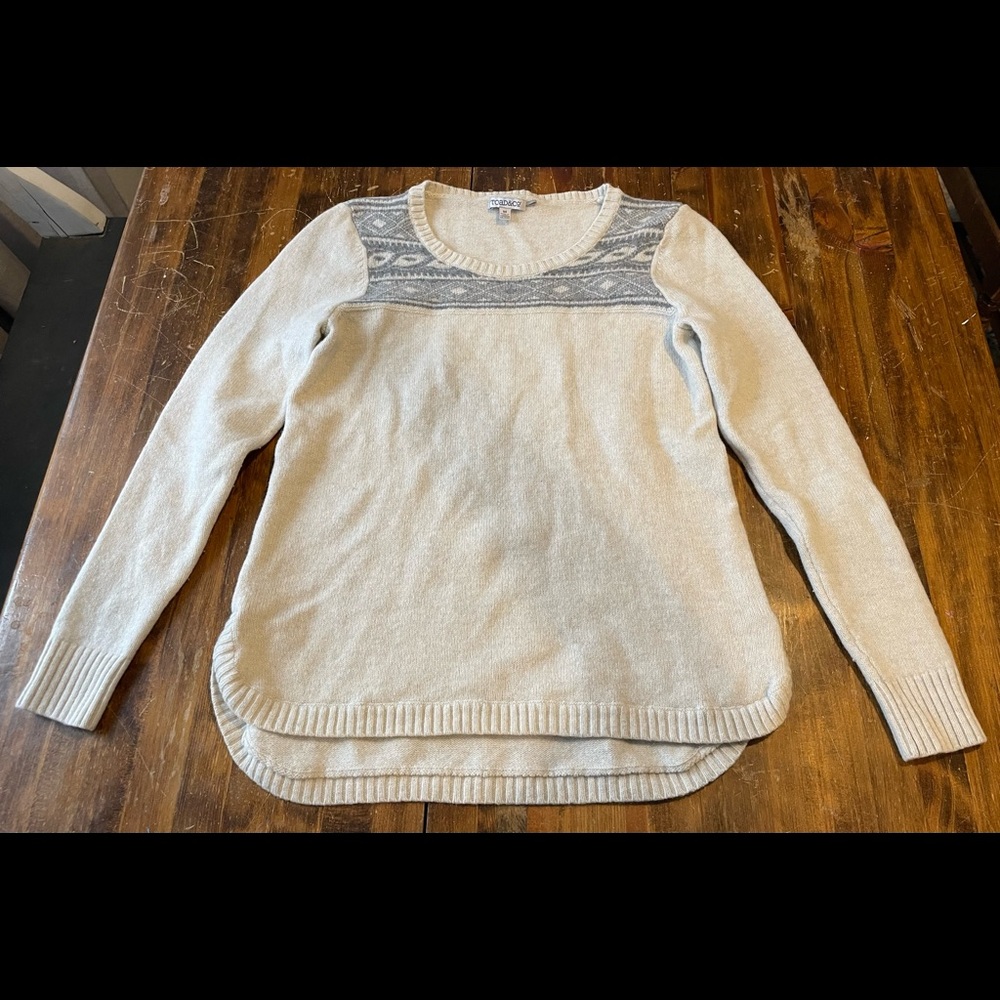 Toad & Co lambs wool sweater cream size M